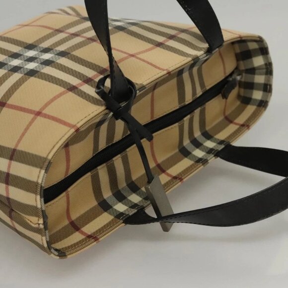 BURBERRY Nova Check Hand Bag PVC Beige Auth - Picture 6 of 16